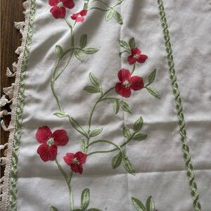 Elegant Floral Embroidered Curtain Panel